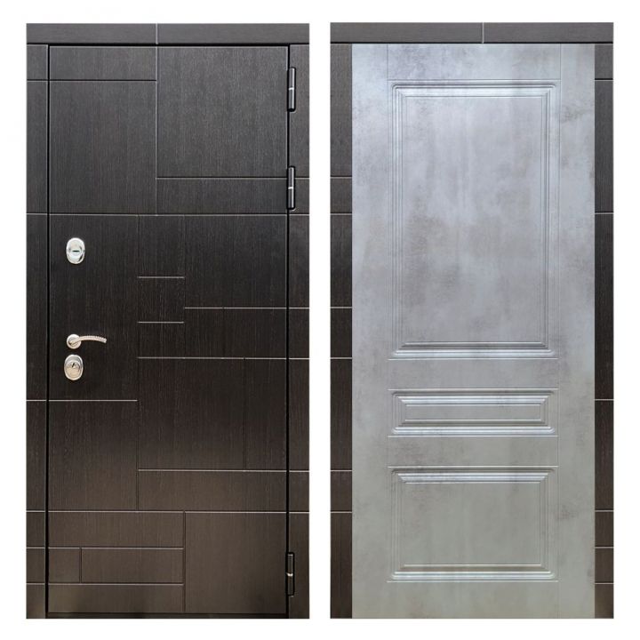 Дверь входная металлическая Great Doors Х20 Венге ФЛ-243 Бетон Светлый
