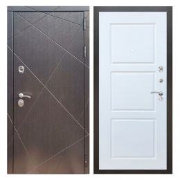 Дверь входная металлическая Great Doors Х13 Венге ФЛ-3 Белый Софт