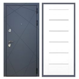 Дверь входная Great Doors Х13 Силк Титан Сити Белый Ясень