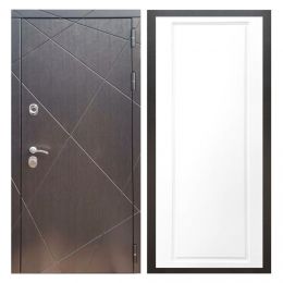 Дверь входная металлическая Great Doors Х13 Венге ФЛ-119 Белый Софт