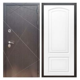 Дверь входная металлическая Great Doors Х13 Венге ФЛ-138 Белый Софт