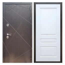 Дверь входная металлическая Great Doors Х13 Венге ФЛ-243 Белый Софт