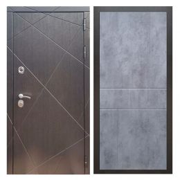 Дверь входная металлическая Great Doors Х13 Венге ФЛ-290 Бетон Темный