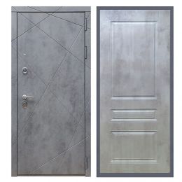 Дверь входная Great Doors Х13 Бетон Темный ФЛ-243 Бетон Светлый