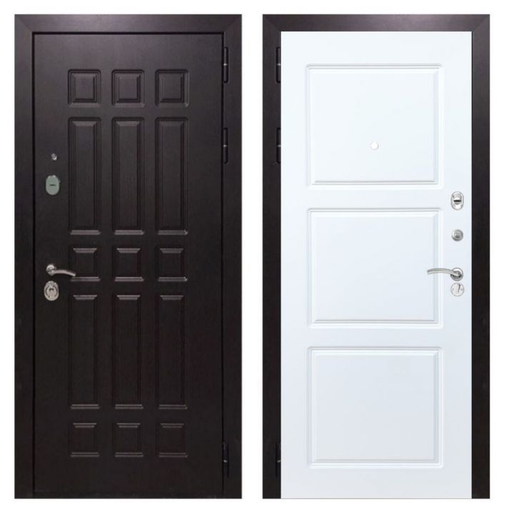 Дверь входная металлическая Great Doors Х8 Венге ФЛ-3 Белый Софт
