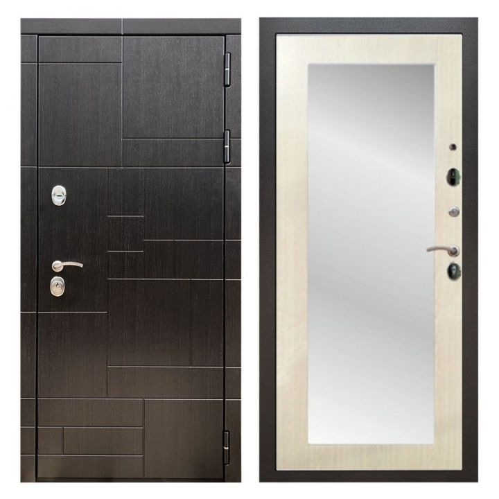 Дверь входная Great Doors Х20 Венге Зеркало 18 Лиственница беж