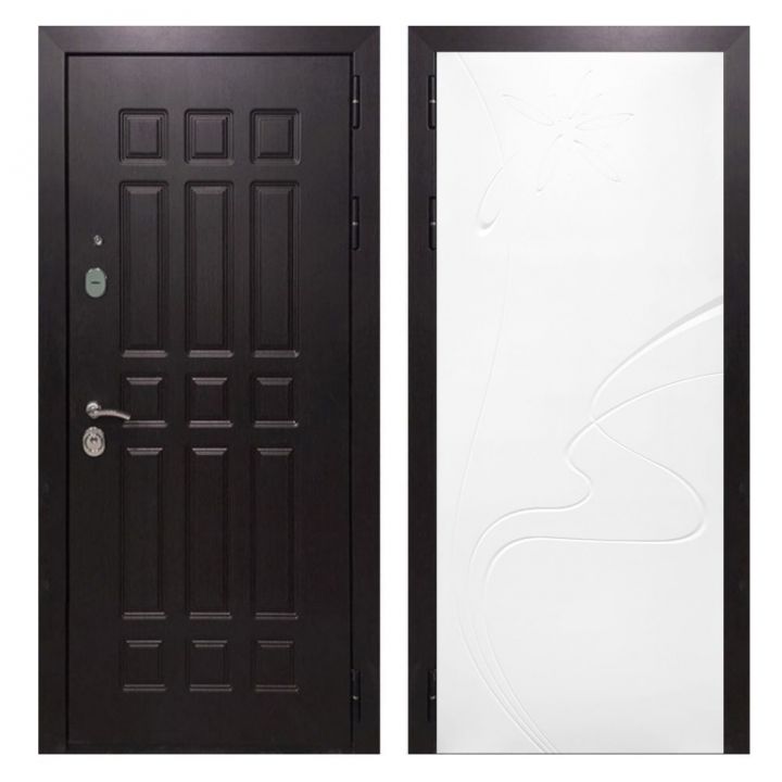 Дверь входная металлическая Great Doors Х8 Венге ФЛ-258 Белый Софт