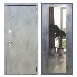 Дверь входная Great Doors Х22 Бетон Темный Зеркало Макси Бетон Темный