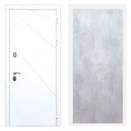 Дверь входная Great Doors Х13 Белая шагрень ФЛ-290 Бетон Светлый