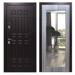 Дверь входная Great Doors Х8 Венге Зеркало 18 Сандал Серый