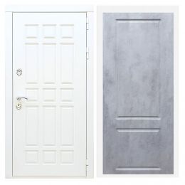 Дверь входная Great Doors Х8 Белая Шагрень ФЛ-117 Бетон Темный