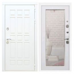 Дверь входная Great Doors Х8 Белая Шагрень Зеркало 18 Белый Ясень