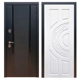 Дверь входная металлическая Great Doors Х25 Черный кварц ФЛ-232 Белый Софт