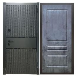 Дверь входная металлическая Great Doors Х15 Черный Кварц ФЛ-243 Бетон Темный