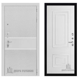 Дверь входная Двери Регионов Президент Тренд 2 Белый Матовый Флоренция 62002 Серена Белый