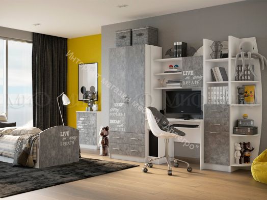 Модульная детская "Юниор-2" ЛДСП Лофт