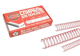 Спираль для переплёта в нарезке 3/8, d9,5 мм, шаг 3:1, КРАСНЫЙ