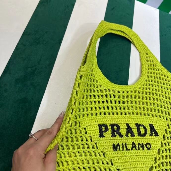 Prada Raffia Tote Bag 51x45 cm