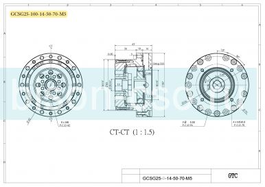Редуктор волновой GTC GCSG25-100-14-50-70-M5