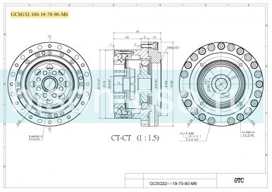 Редуктор волновой GTC GCSG32-100-19-70-90-M6