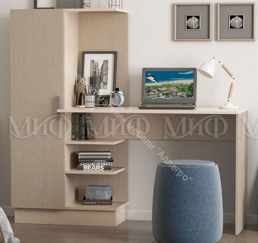 Стол компьютерный №1 Дуб Белёный