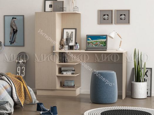 Стол компьютерный №1 Дуб Белёный