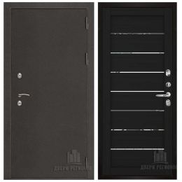 Дверь входная Двери Регионов Термо 3 Антик Темное Серебро 2125 Шоко Велюр