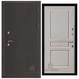 Дверь входная Двери Регионов Термо 3 Антик Темное Серебро Виктория Слоновая Кость