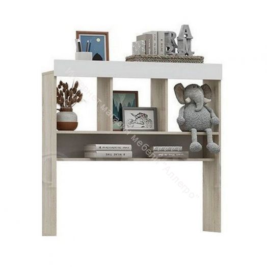 Надстройка для стола Мартина ЛДСП Белый глянец, Дуб Сонома