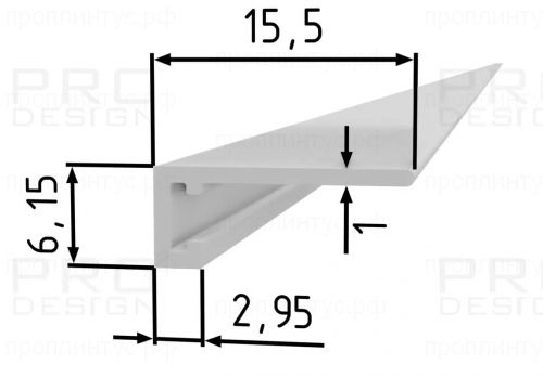 Щелевой плинтус Pro Design Mini 7067 Белый