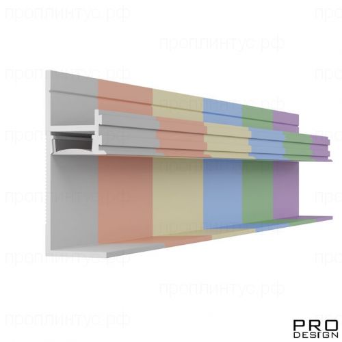 Теневой плинтус скрытого монтажа Pro Design 7210 окраска по Ral