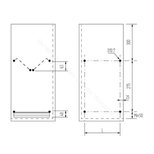 Посудосушитель 400 MF нержавеющая сталь (комплект)