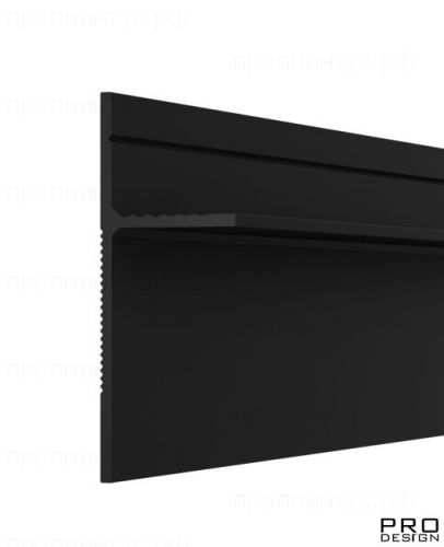 Теневой плинтус скрытого монтажа Pro Design Panel 7208 Черный Муар