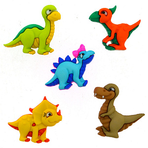 фото Пуговицы для творчества "Dinosaurs (Динозаврики)" Dress It Up JESSE JAMES (7675)