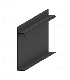 Плинтус скрытого монтажа Pro Design Universale 235 анодированный чёрный