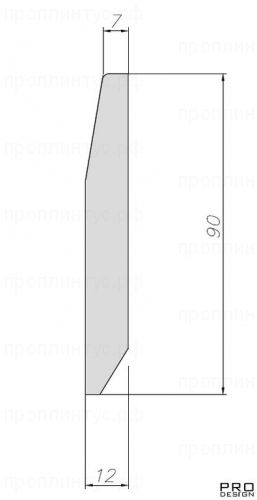 МДФ плинтус Pro Design Classic Nova грунт под покраску 12х90 мм