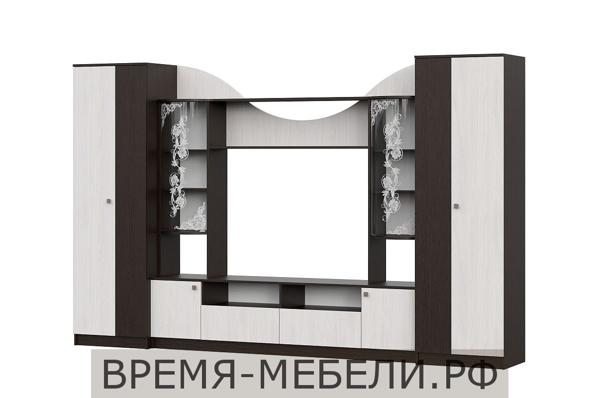 Мебель для гостиной "МГС 8" Исполнение 1 Ясень анкор светлый