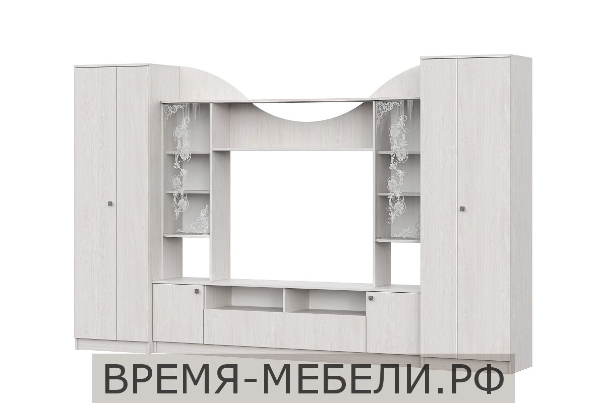 Мебель для гостиной "МГС 8" Исполнение 1 Ясень анкор светлый