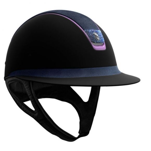 Шлем (жокейка) Samshield Miss Shield black blue alcantara tanzanite trim paradise shine blason
