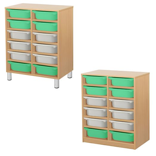 РКСВСХ-2/55 Стеллажная выдвижная система хранения (670х400х1200мм)