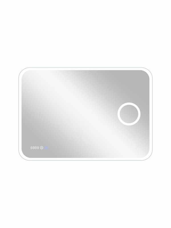 Зеркало Континент Bliss Led 1000х700 с увеличительным зеркалом, часами ЗЛП256
