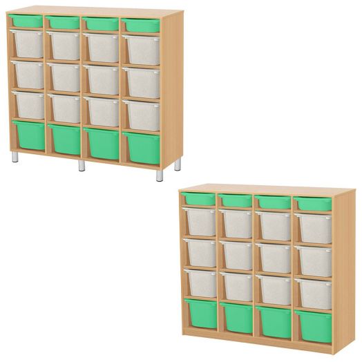 РКСВСХ-4/113 Стеллажная выдвижная система хранения (1300х400х1300мм)