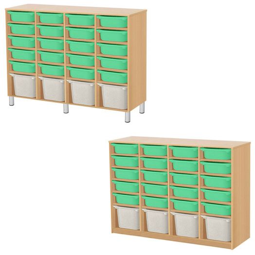 РКСВСХ-4/101 Стеллажная выдвижная система хранения (1300х400х1300мм)