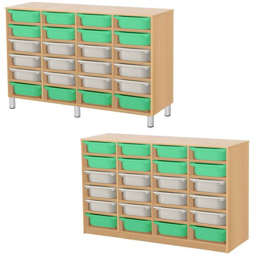 РКСВСХ-4/96 Стеллажная выдвижная система хранения (1300х400х1200мм)