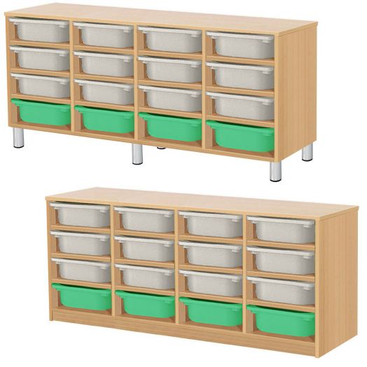 РКСВСХ-4/90 Стеллажная выдвижная система хранения (1300х400х800мм)