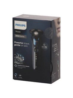 Электробритва Philips Умная, для сухого и влажного бритья Series 5000 SkinIQ S5588/30, черный