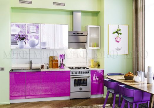 Кухня "Утро" 2000 мм (Фотопечать)