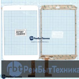 Сенсорное стекло (тачскрин) OLM-080A0241-PG белое