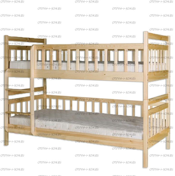 Кровать двухъярусная Классика с ящиками