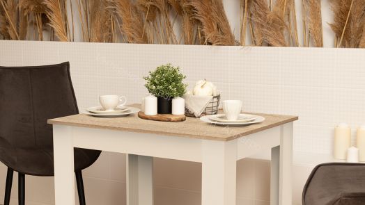 Стол обеденный  "Промо" тип 1 (Белый/Дуб сонома)